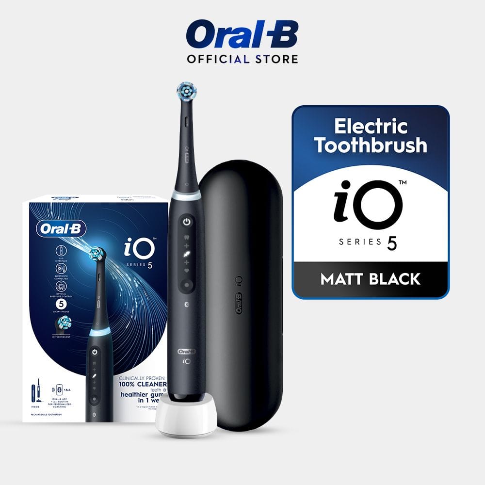 Oral-B iO series 5, Rechargeable Electric Toothbrush, Matte Black