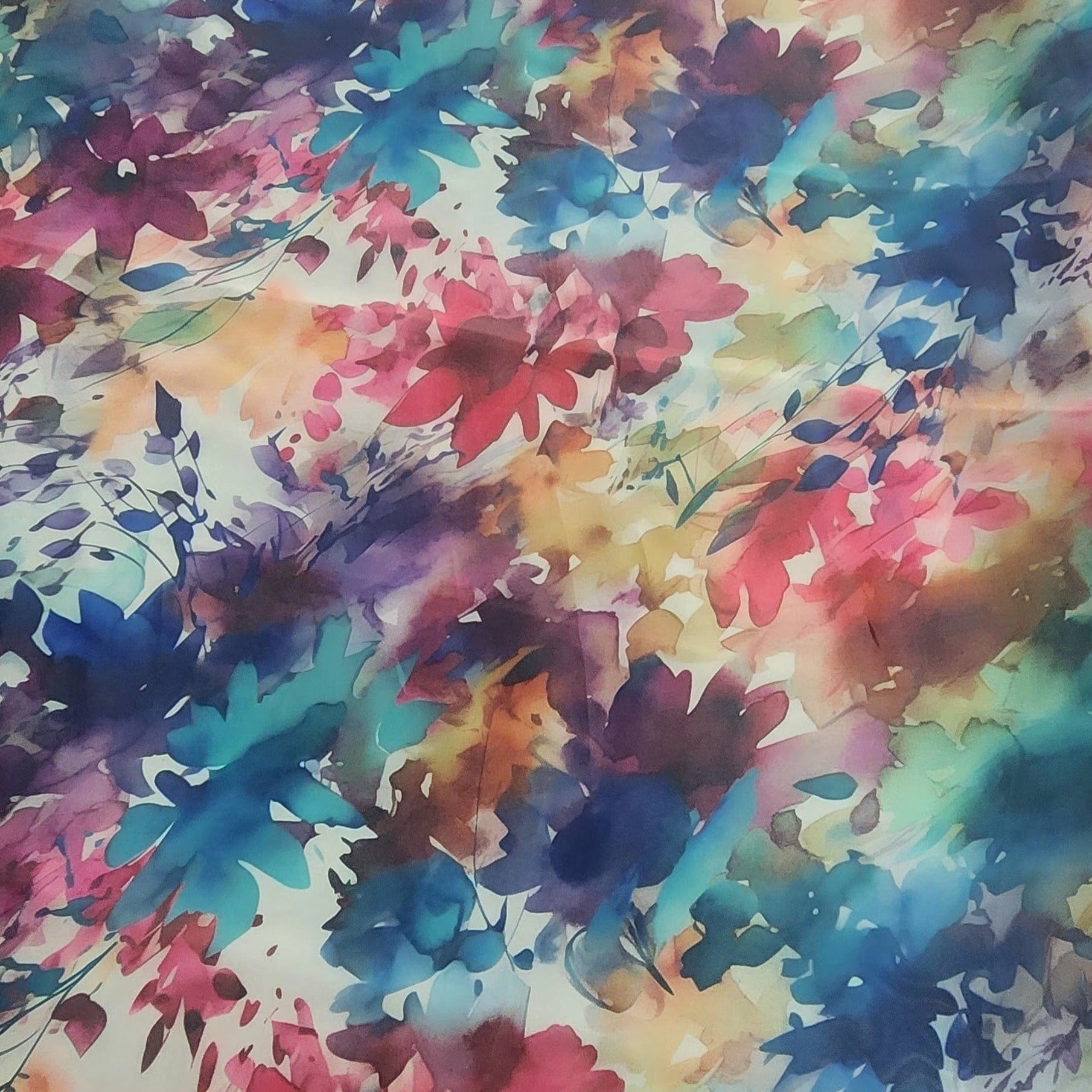 ORGANDY Dress Fabrics Printed Satin Organdy Fabric150cm (7562664575065)