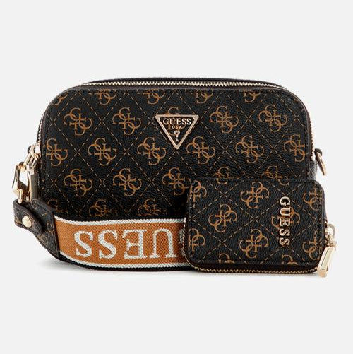 Guess Latona camera crossbody - brown (7991162896473)