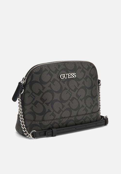 Guess Tidewood Mini Top Zip-Coal (7991195828313)