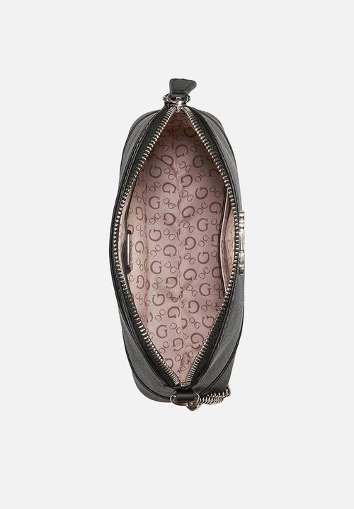 Guess Tidewood Mini Top Zip-Coal (7991195828313)