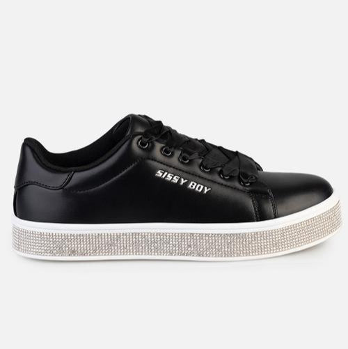 Sissy Boy Duchess Sneaker With Bling Sole - Black (8004843438169)