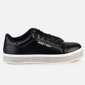 Sissy Boy Duchess Sneaker With Bling Sole - Black (8004843438169)