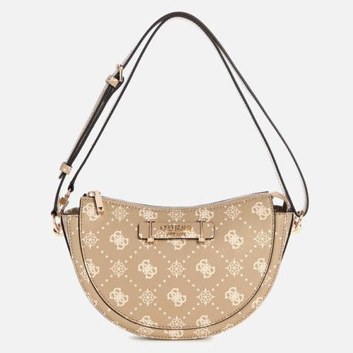 Guess Silia Convertible Shoulder Bag - Beige (8010367008857)