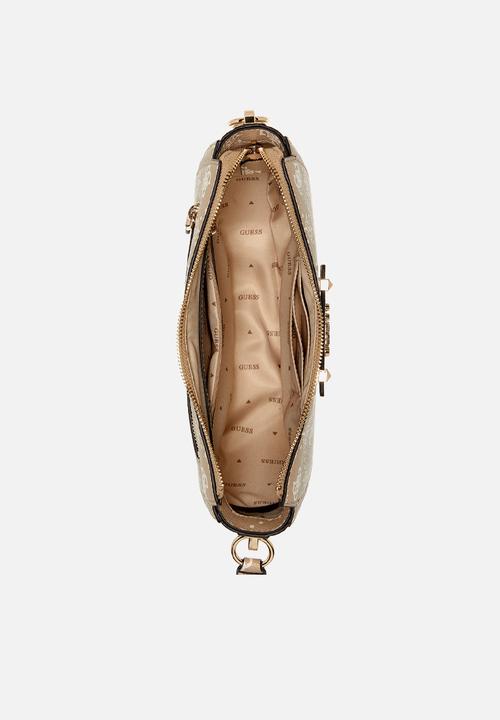Guess Silia Convertible Shoulder Bag - Beige (8010367008857)