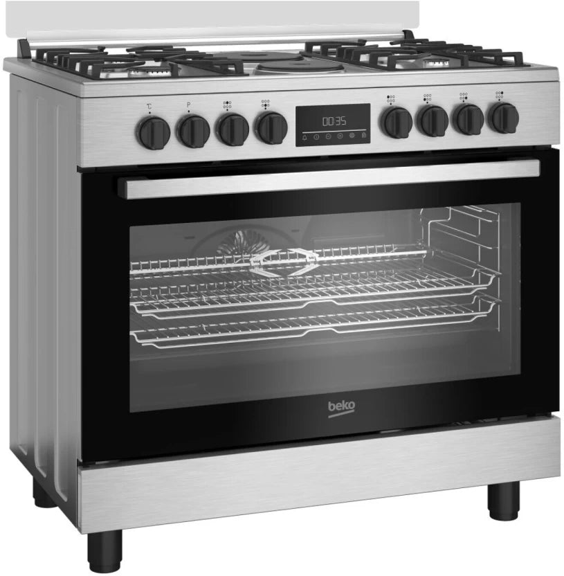 Beko BGM 21225 EX Stainless Steel Automatic Gas Stove with Oven  (5 Burners).