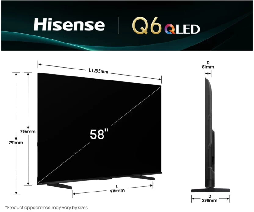 Hisense 147 cm (58 inch) LED Ultra HD (4K) VIDAA Smart TV  (58Q6Q)