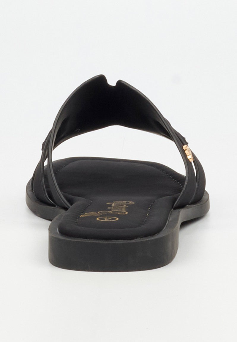 Butterfly Feet Ladies Bianca 1 Slide-Black.