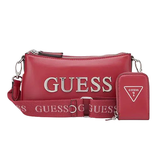Guess Tyrah Mini Crossbody Top Zip Black Cherry LE971770