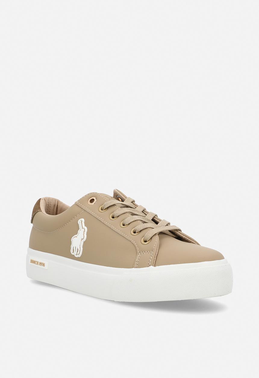 Polo Ladies Womens Platform Sneakers -Stone 0072518