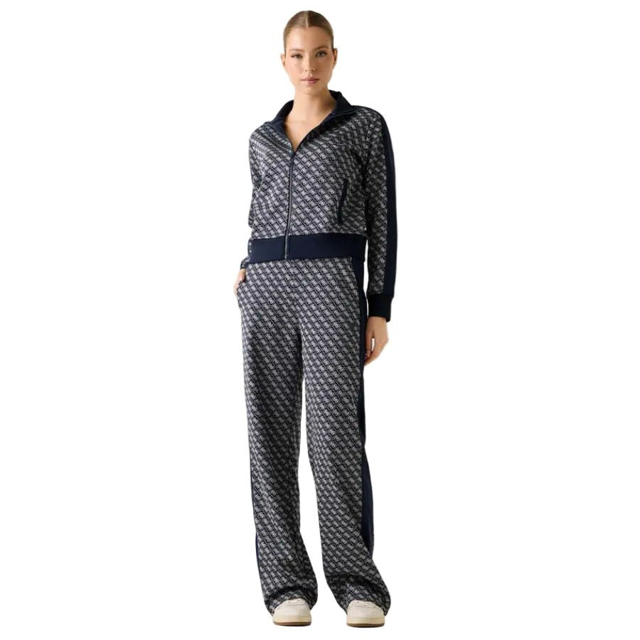Guess Ladies Leg Pants Navy Multi Maya 4G GM18885.