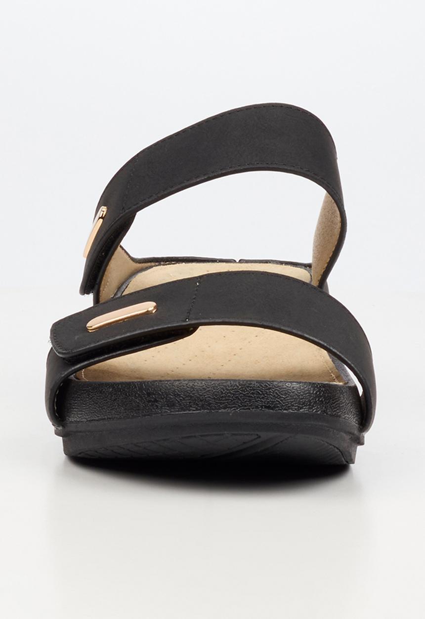 Butterfly Feet Wander 2 Velcro Strap Sandal-Black.