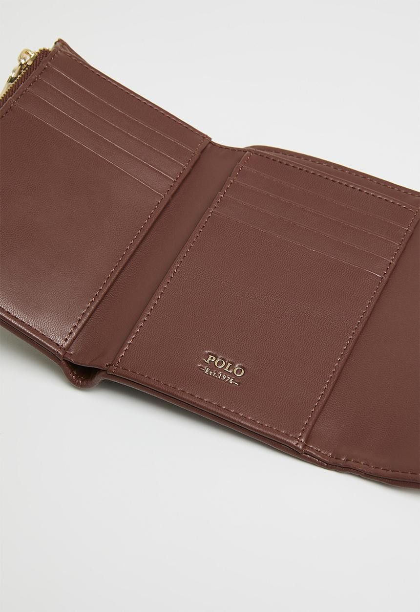 Polo Preston compact trifold purse bag - tan POS494332.