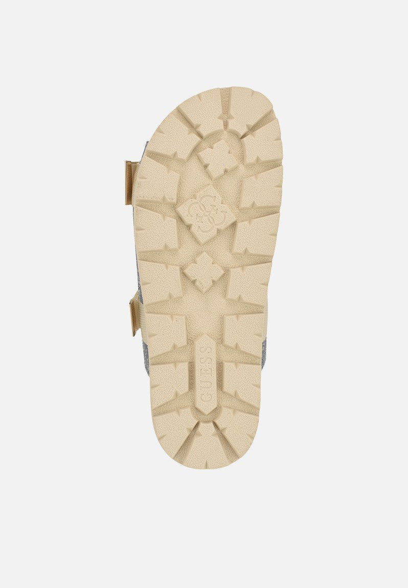 Guess Women's Faxona 2 Sandals slide- Ivory GM19605