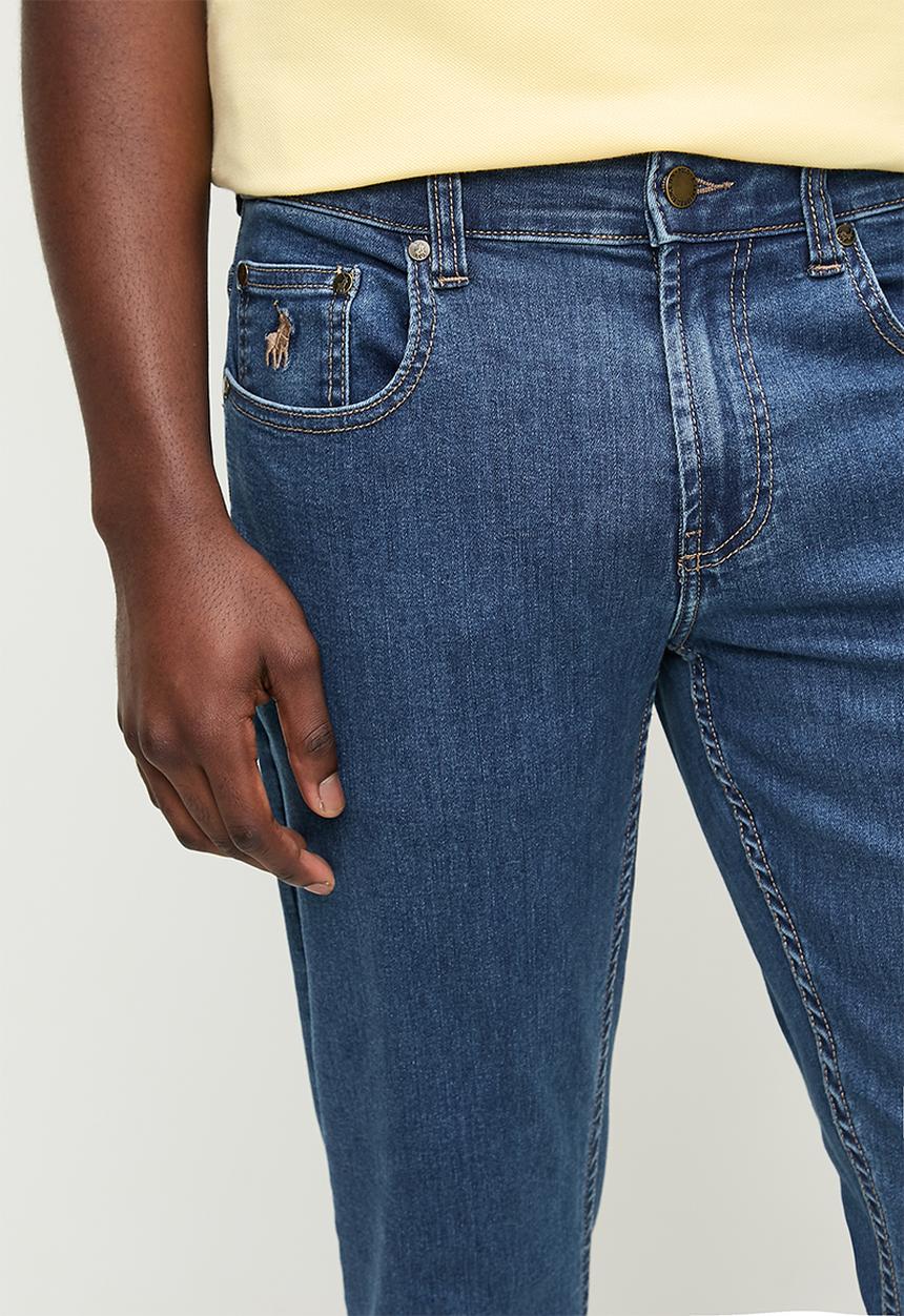 Polo Mens Peter Slim Jean Stone Wash