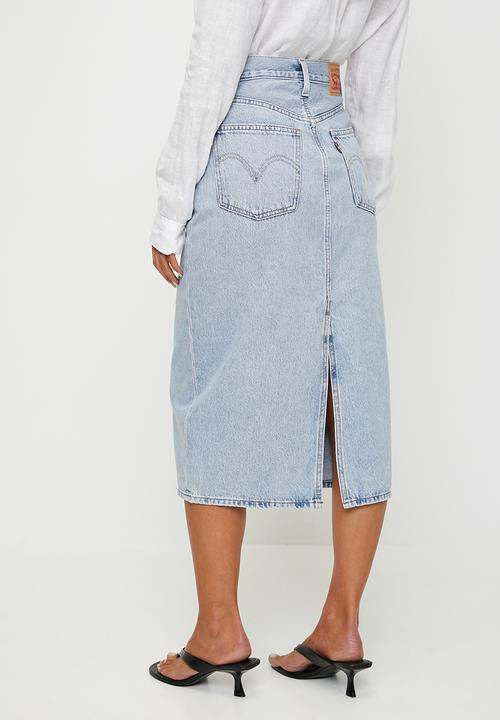 Levi's HR Back Slit Skirt - Intense Subject