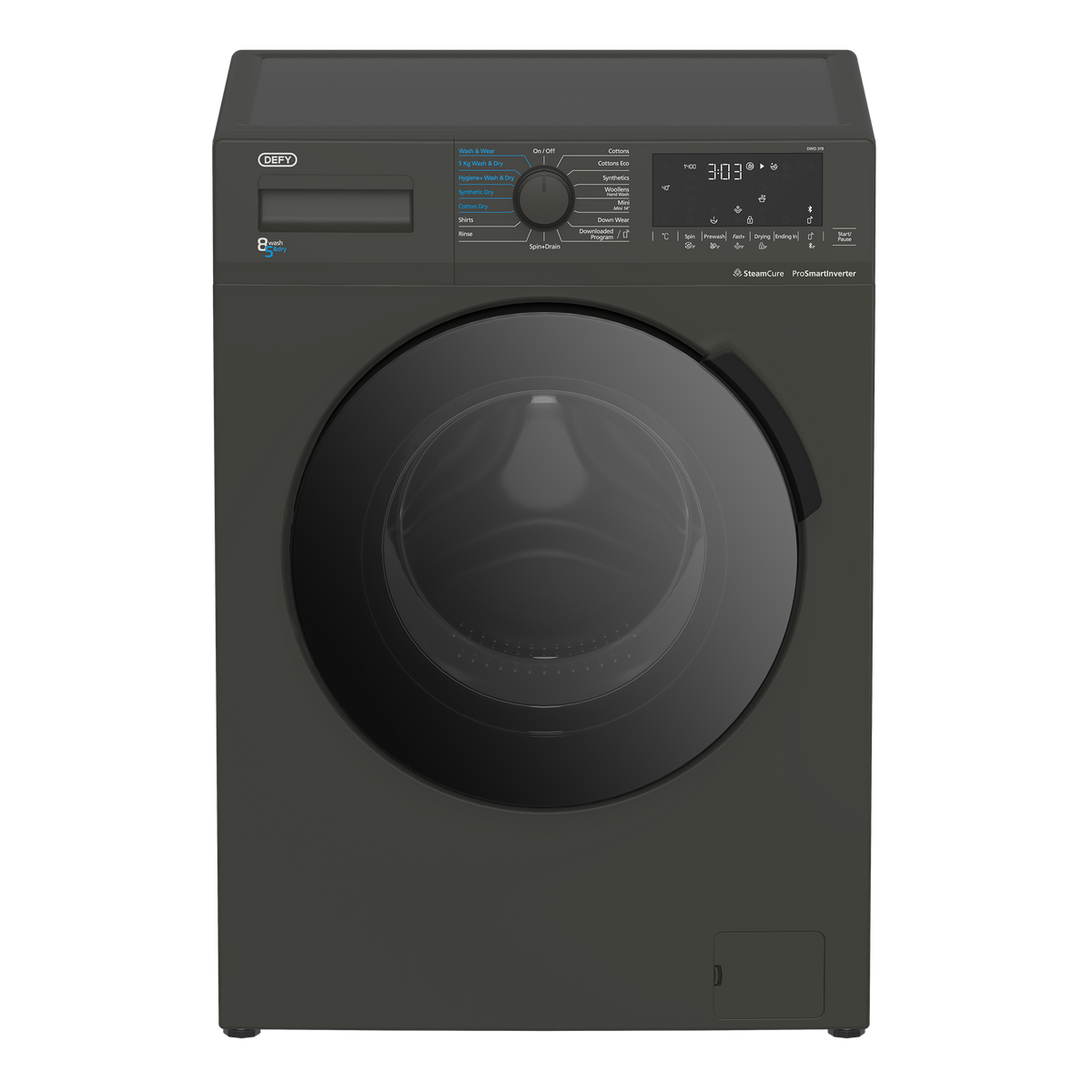 Defy 8/5kg Metallic SteamCure Washer Dryer DWD319