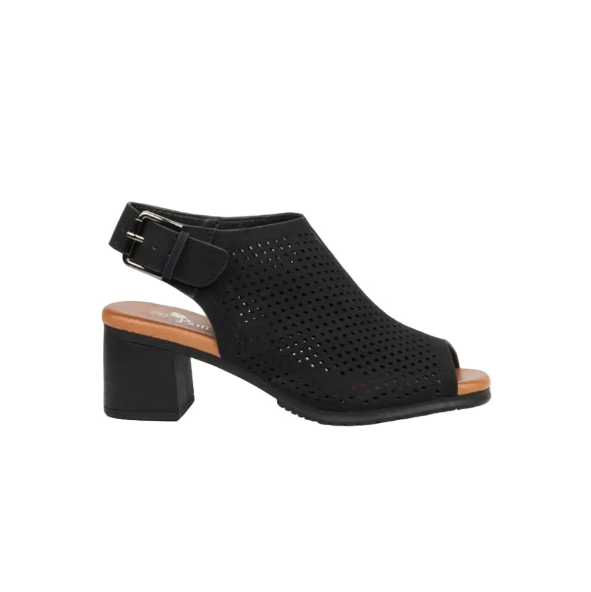 Butterfly Feet Ladies Indra 1 Peep Toe Heel-Black
