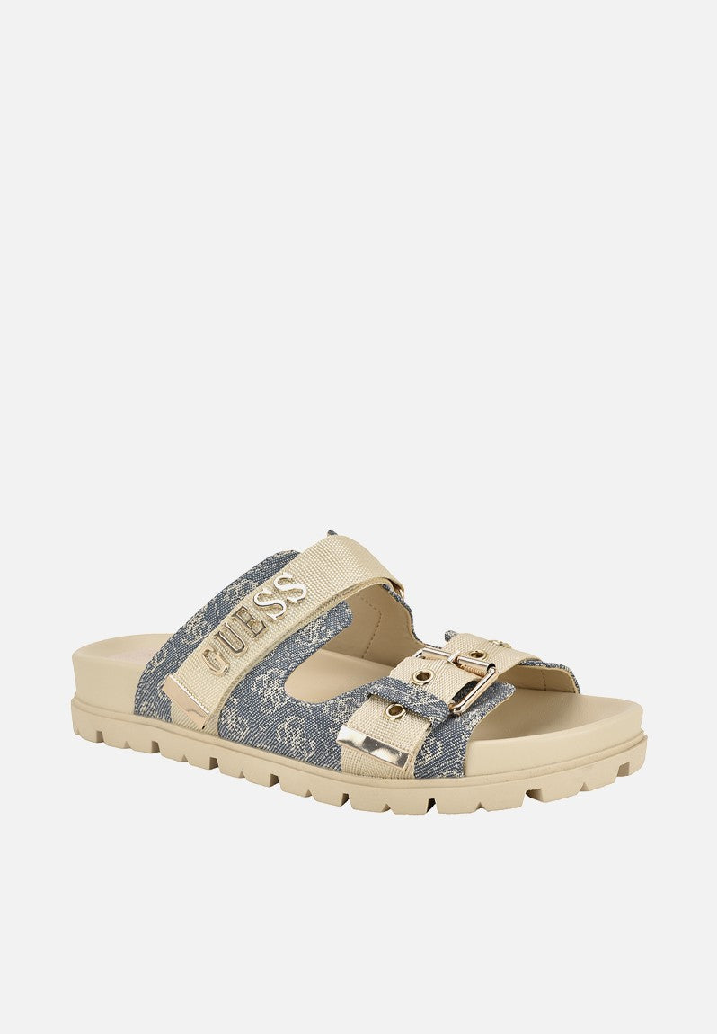 Guess Women's Faxona 2 Sandals slide- Ivory GM19605