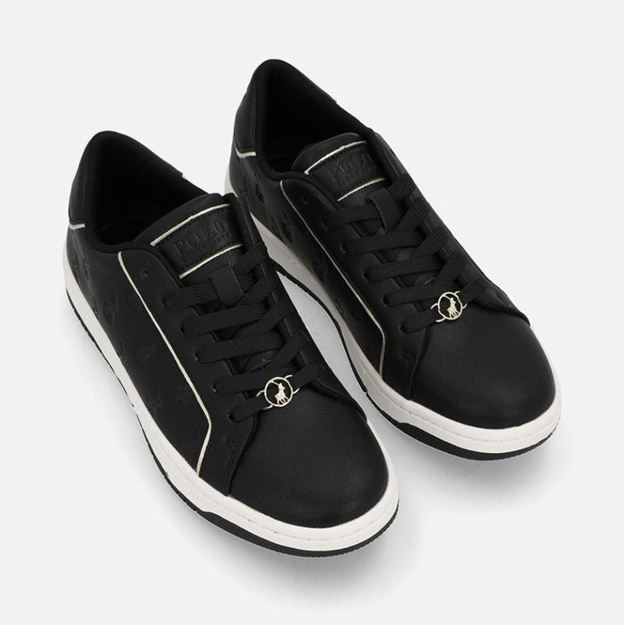 Polo Ladies Deboss Monogram Sneaker Black 0072525.