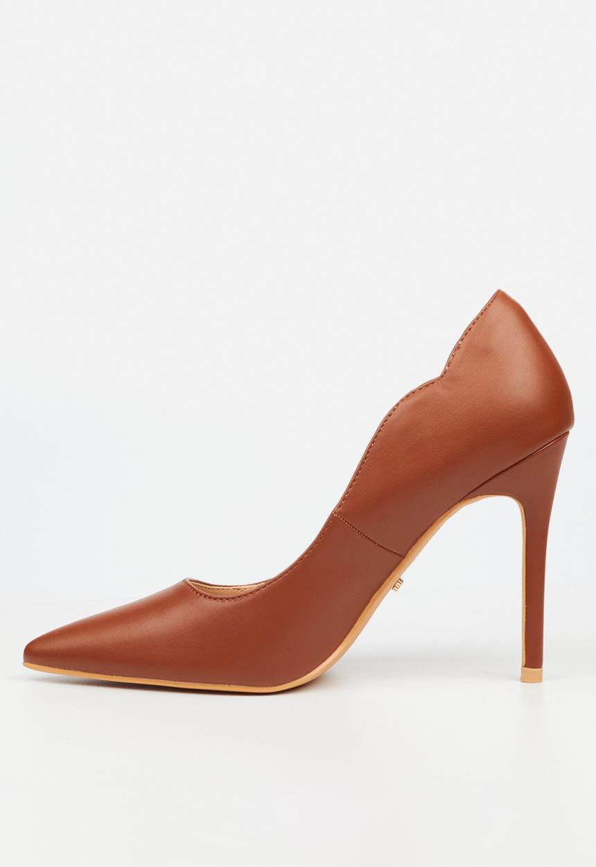 Miss Black Women Lola 58  Faux Leather High Court-Tan
