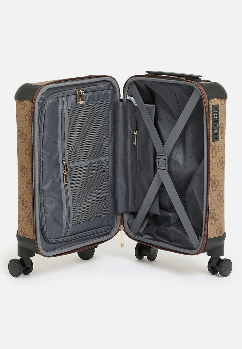 Guess Berta 18in 8-Wheeler Latte Logo Brown OB8688983.