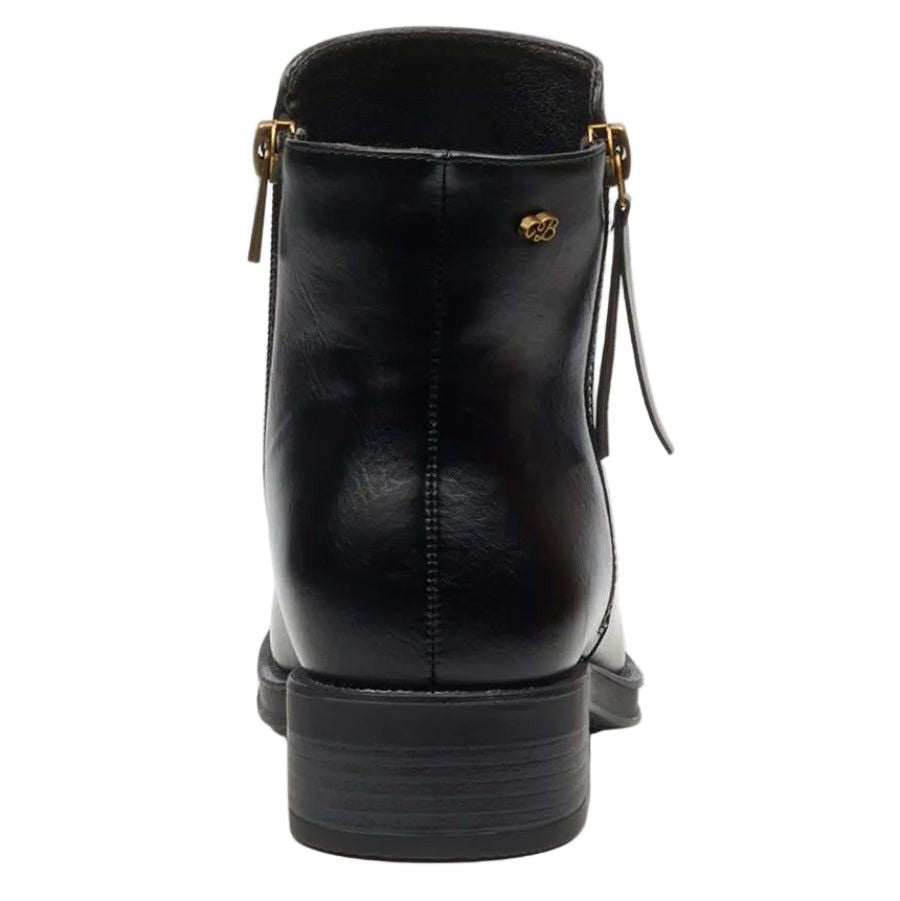 Miss Black Deer 1 Side Zip Ankle Boot Black.