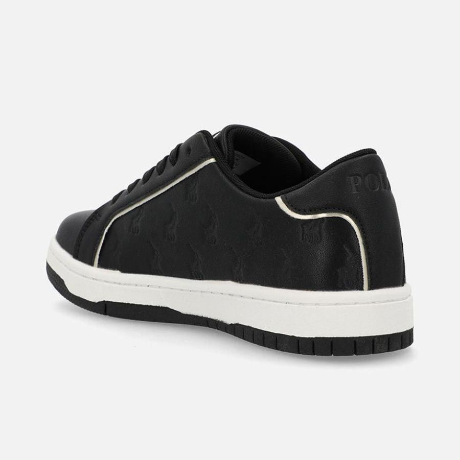 Polo Ladies Deboss Monogram Sneaker Black 0072525.