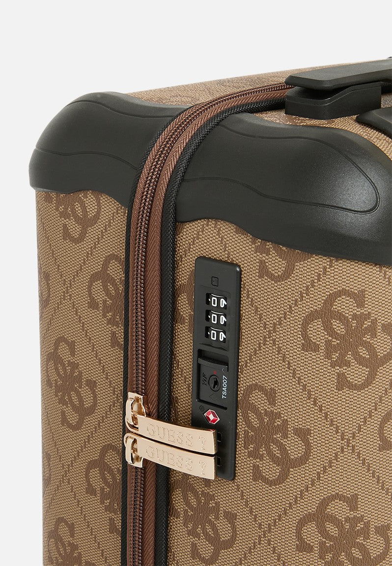 Guess Berta 18in 8-Wheeler Latte Logo Brown OB8688983.