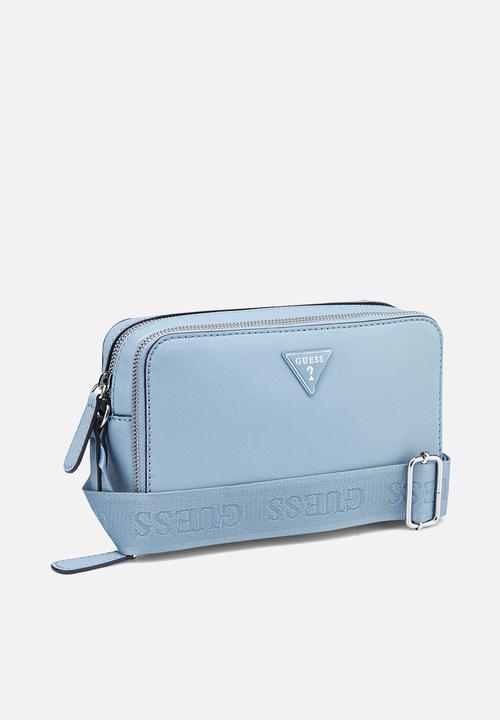 Guess Viviette Mini Dbl Zip Crossbody - Blue (8024287969369)