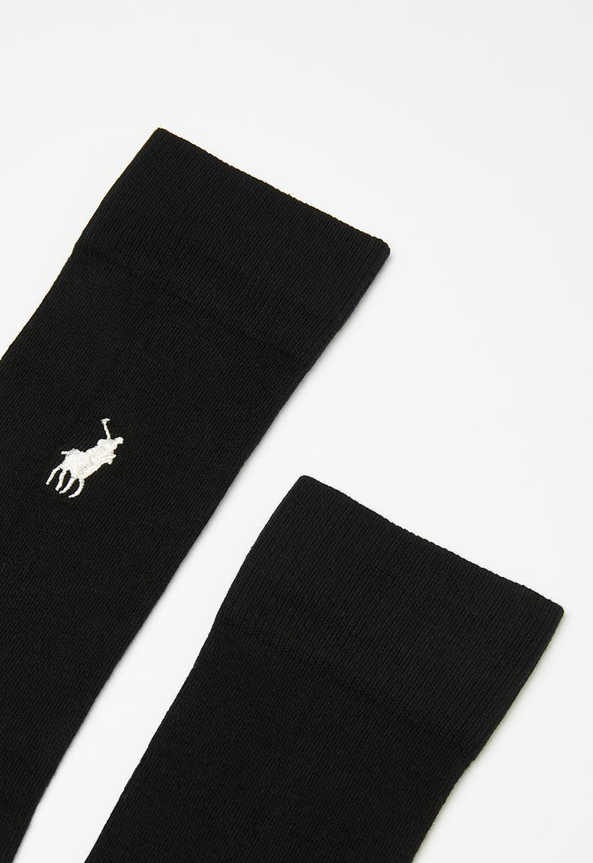 Polo Men's Plain Logo Sock-Black 2356C