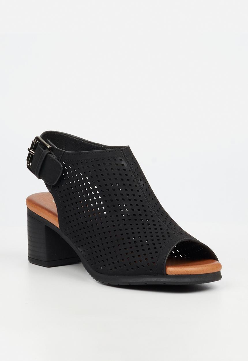 Butterfly Feet Ladies Indra 1 Peep Toe Heel-Black