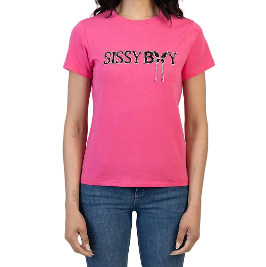 Sissy Boy Glitter In The Dark Regular Tee Bright-Pink T33403