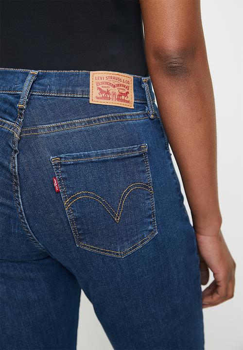 Levi's Curvy Hirise Superskinny - Blue Wave Dark