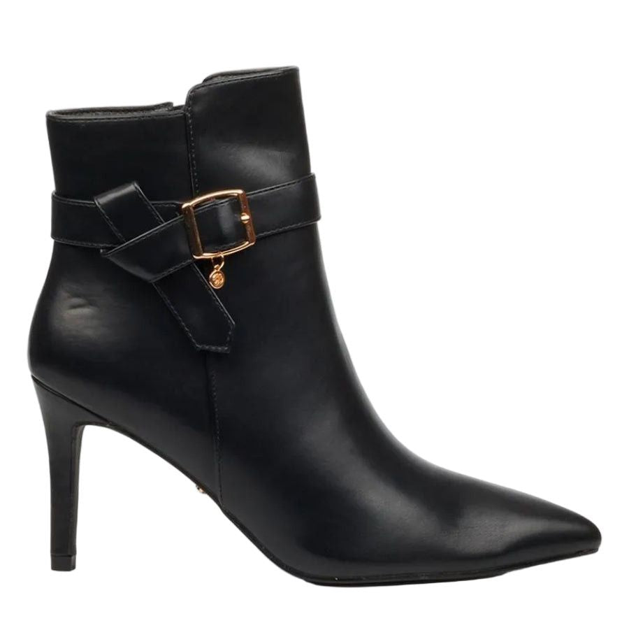 Miss Black Moss 1 Belt Buckle Heel Ankle Boot Black k.
