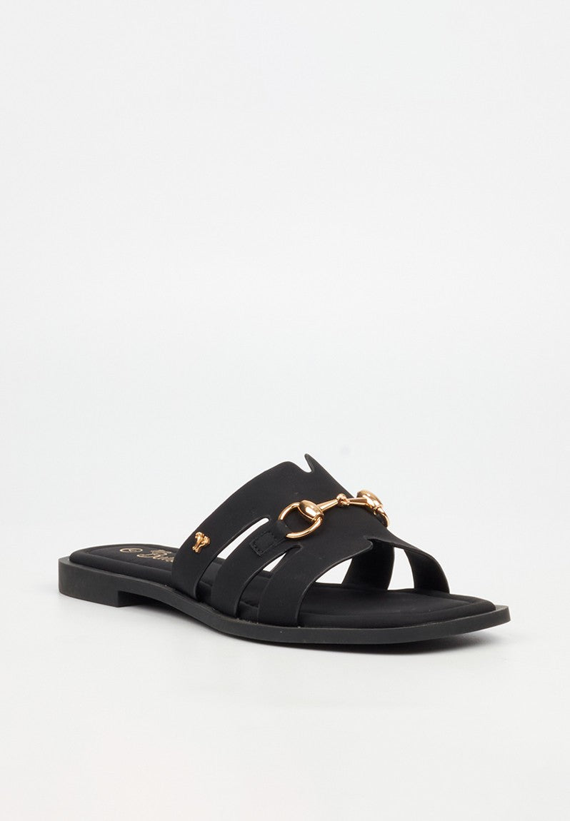 Butterfly Feet Ladies Bianca 1 Slide-Black.