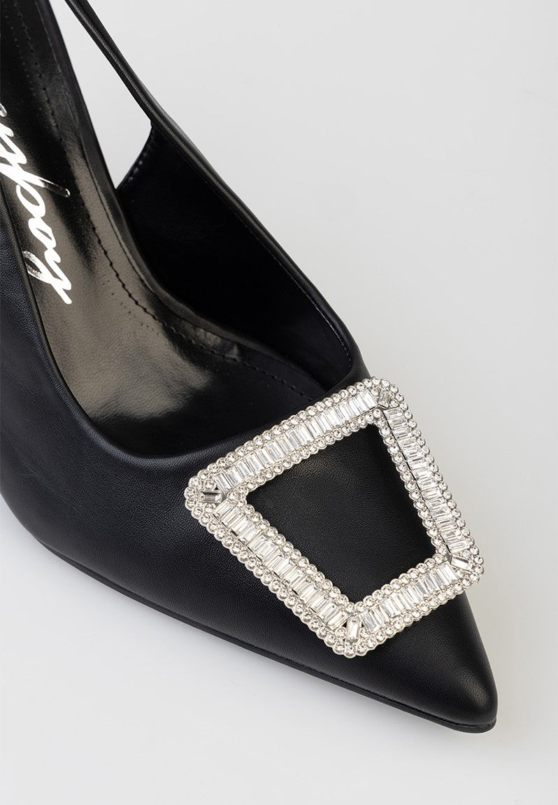 Sissyboy Ladies Paxie Slingback Heels- Black
