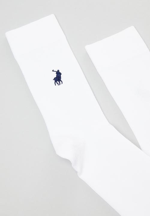 Polo Plain Logo Socks White (7950450524249)