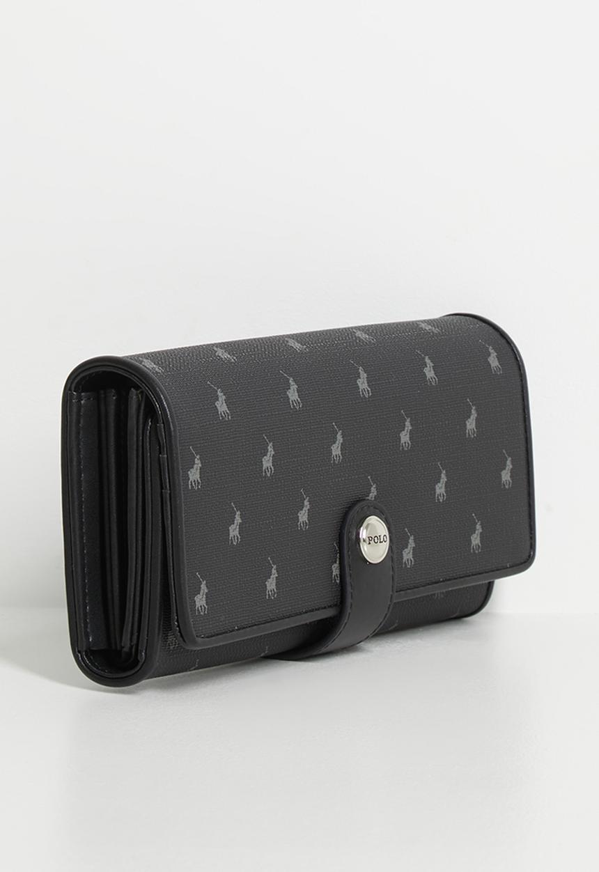 Polo New Iconic Trifold Purses- Black POS432405