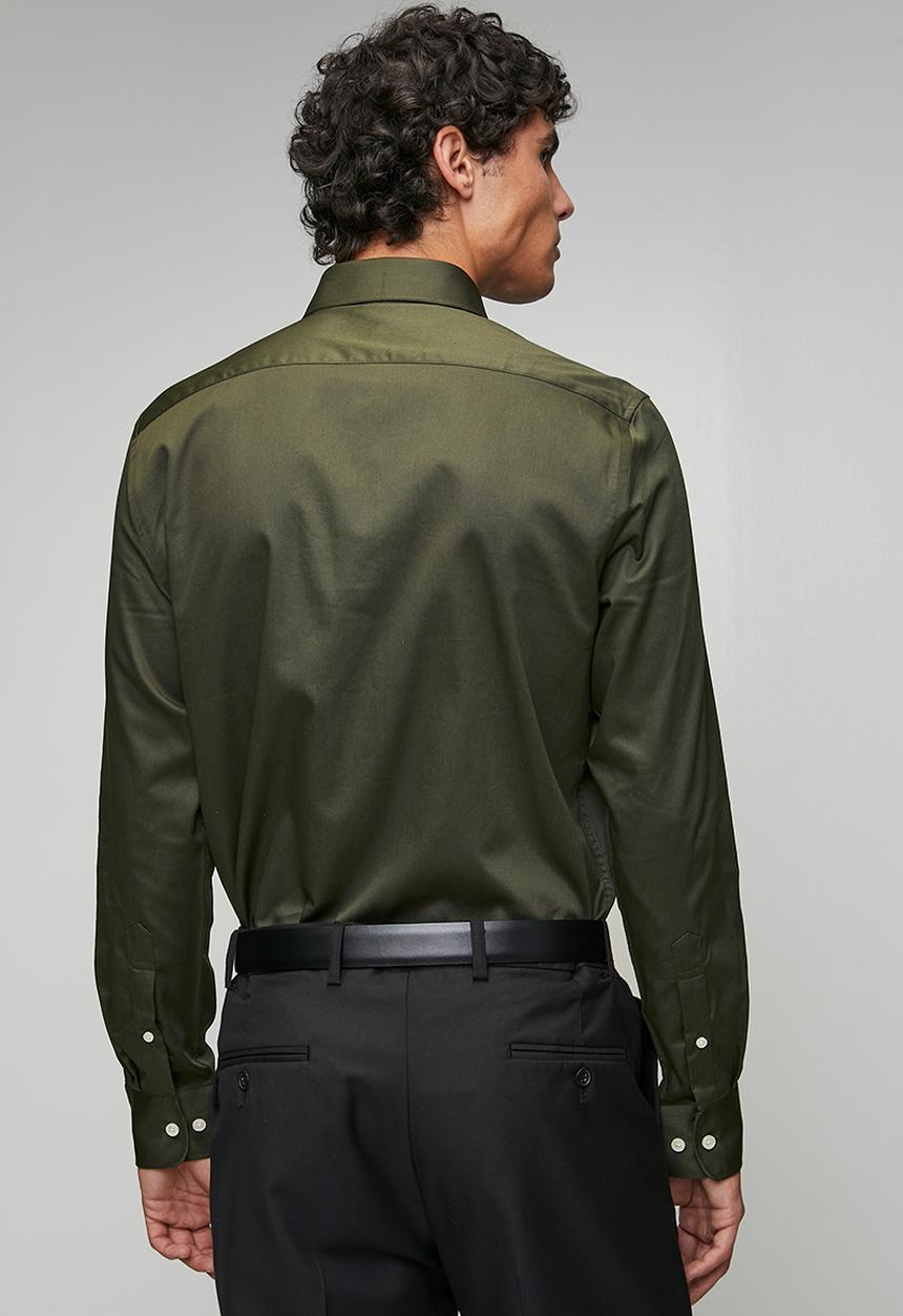 Polo Mens Essential Sateen Shirt Green 0070640
