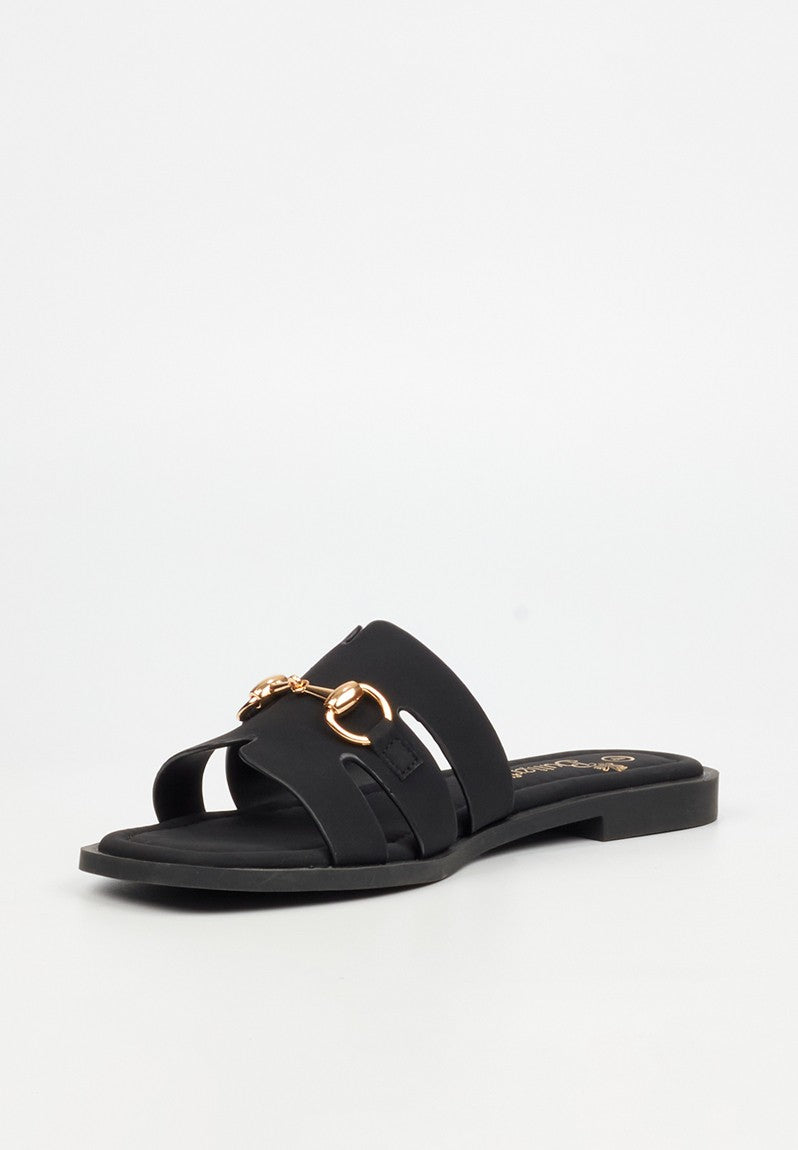 Butterfly Feet Ladies Bianca 1 Slide-Black.