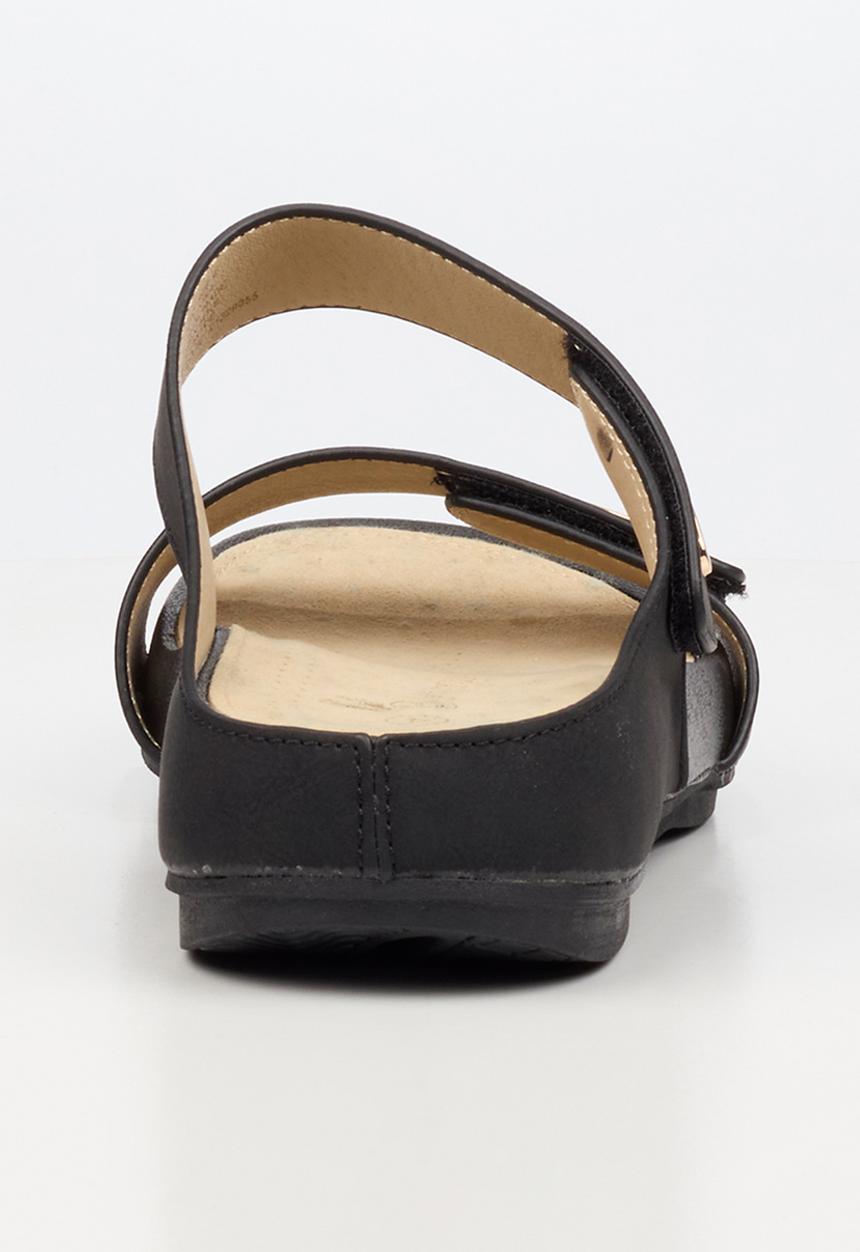 Butterfly Feet Wander 2 Velcro Strap Sandal-Black.