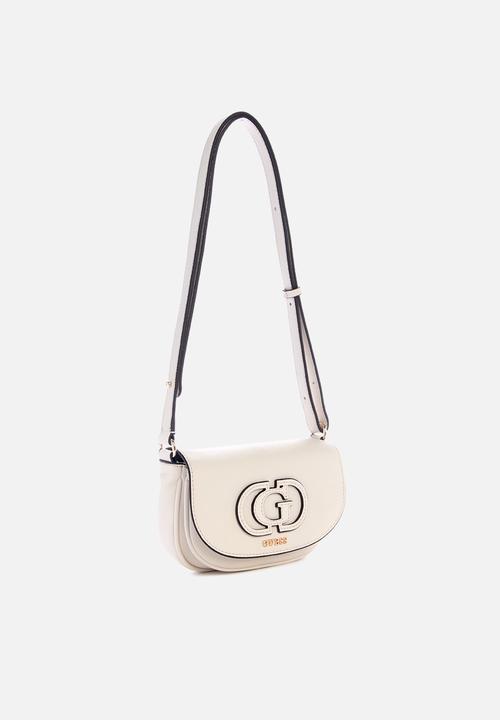 Guess Calebra Mini Crossbody Bag - Cream (8038641303641)