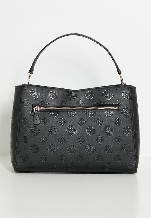 Ahb Tisha Large Girlfriend Satchel Bag - Black Logo