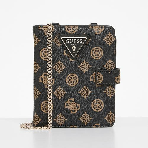 Guess Wilder Passport Holder - Brown (8025788874841)