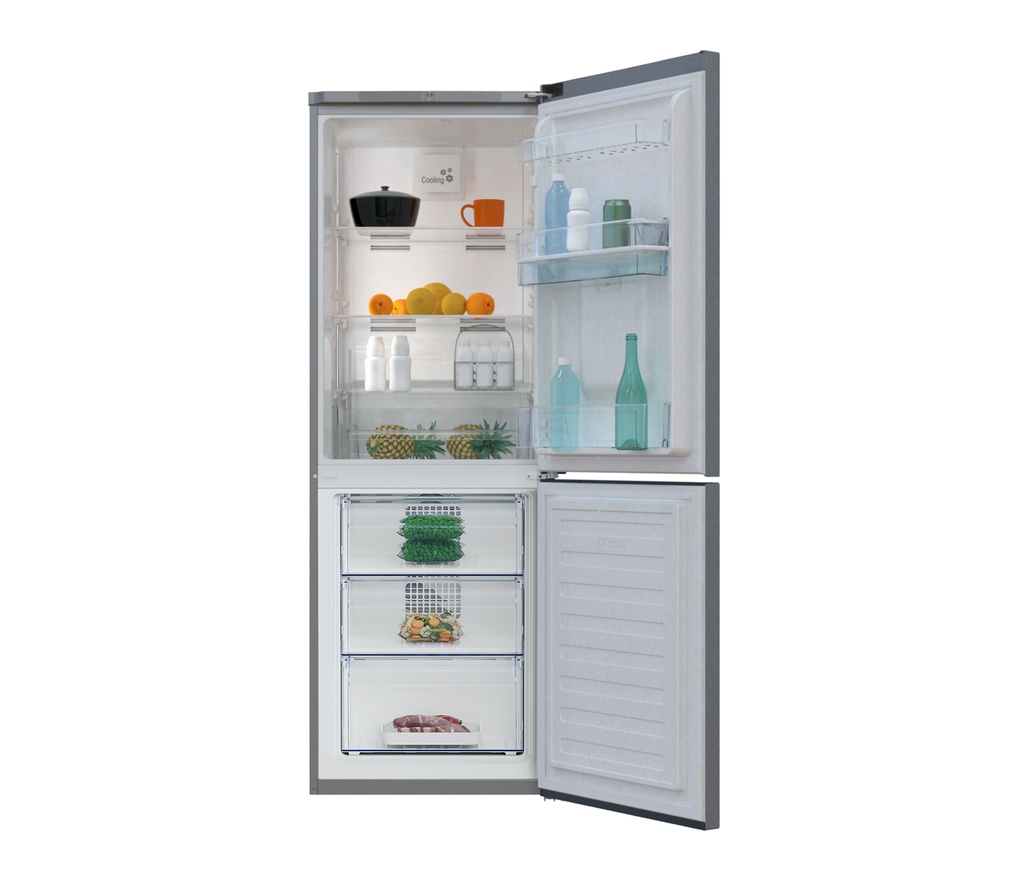 Defy 302L Satin Metallic Fridge Freezer Frost Free DAC639