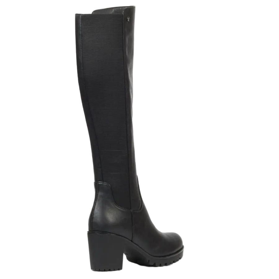 Butterfly Feet Noel 2 Block Heel High Boots Black.