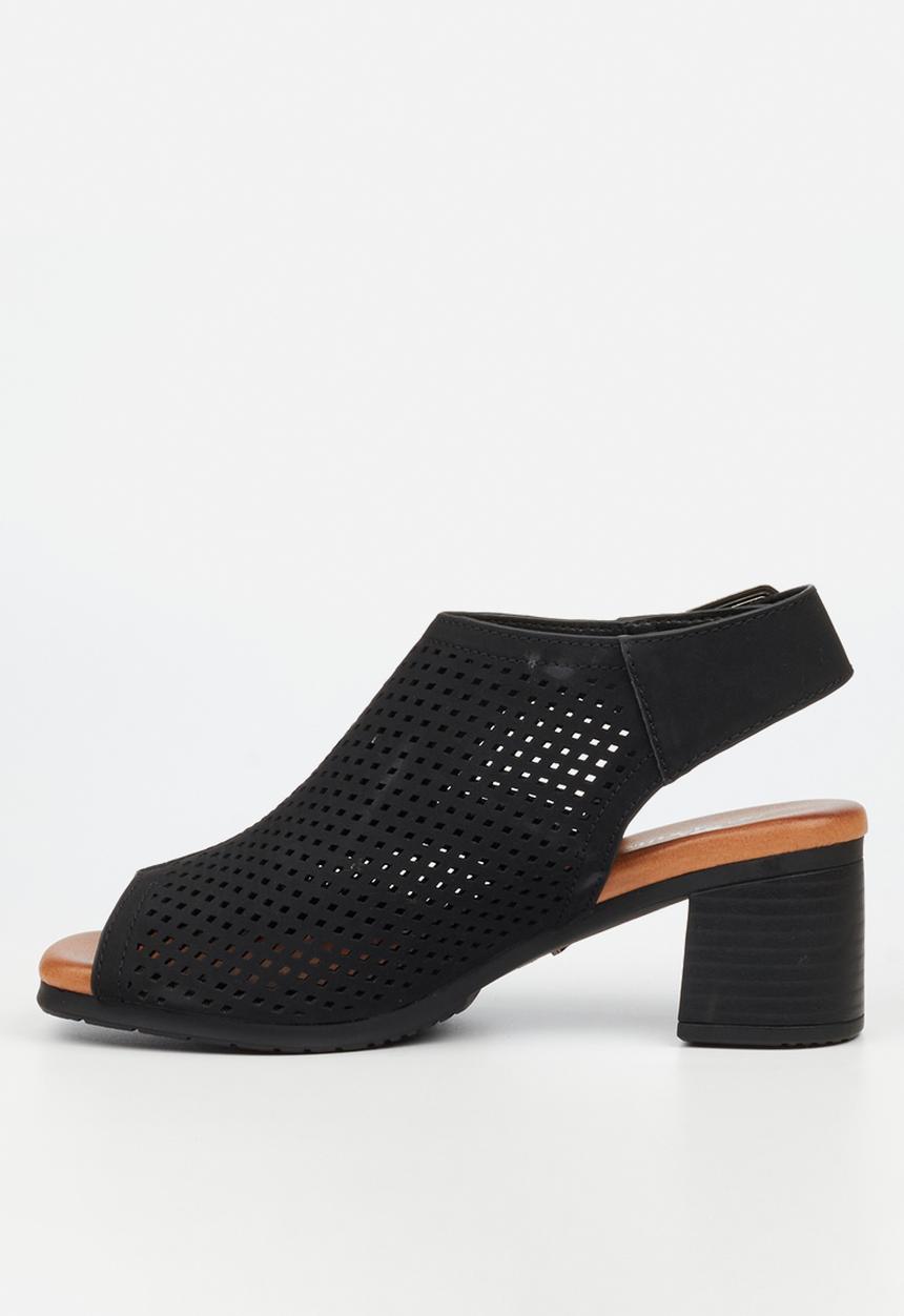 Butterfly Feet Ladies Indra 1 Peep Toe Heel-Black
