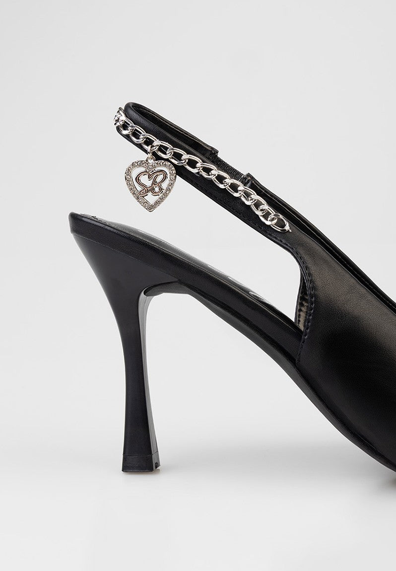 Sissyboy Ladies Paxie Slingback Heels- Black