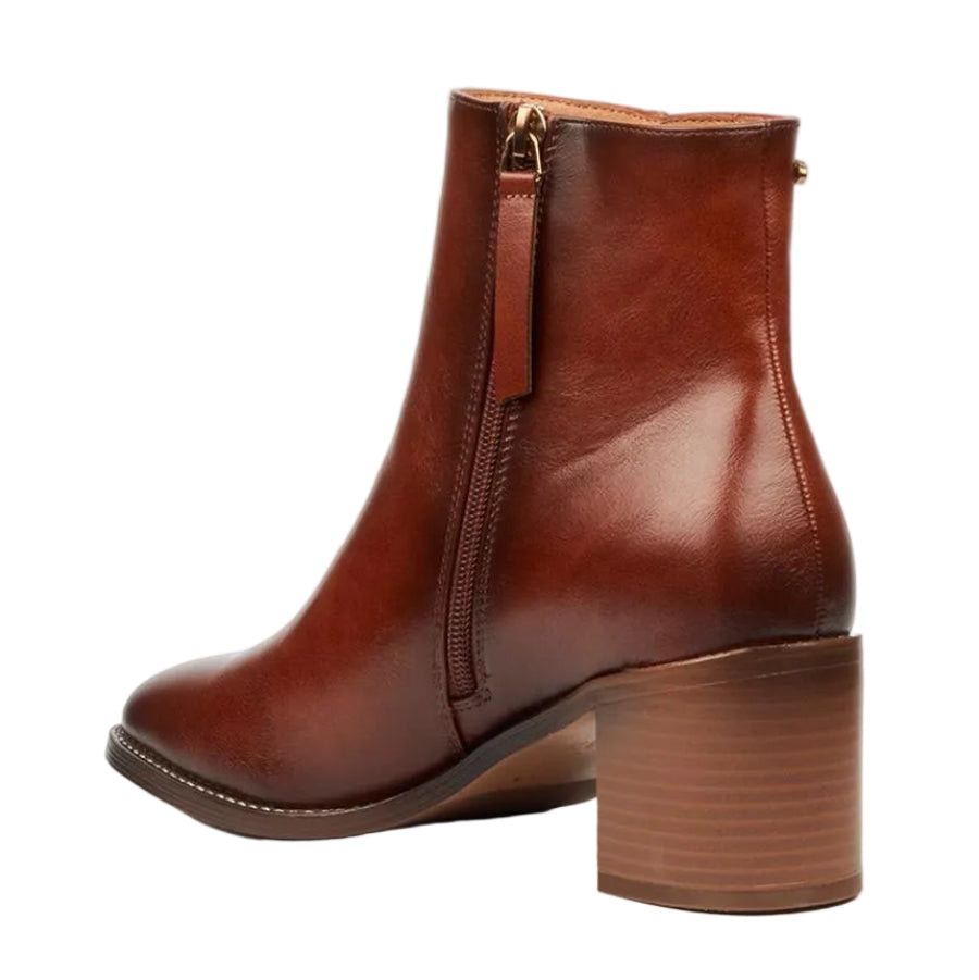 Miss Black Zuri 1 Block Heel Ankle Boot Tan.
